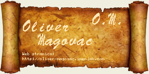 Oliver Magovac vizit kartica
